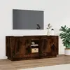 Image de vidaXL Meuble TV chêne fumé 102x35x45 cm bois d'ingénierie