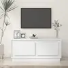 Image de vidaXL Table basse Blanc brillant 102x50x44 cm bois d'ingénierie