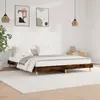 Image de vidaXL Cadre de lit sans matelas chêne fumé 140x200 cm bois ingénierie