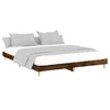Image de vidaXL Cadre de lit sans matelas chêne fumé 120x200 cm bois ingénierie