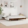 Image de vidaXL Cadre de lit sans matelas chêne fumé 120x200 cm bois ingénierie