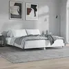 Image de vidaXL Cadre de lit sans matelas blanc 200x200 cm bois d'ingénierie