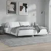 Image de vidaXL Cadre de lit sans matelas blanc brillant 140x200 cm
