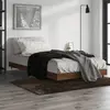 Image de vidaXL Cadre de lit sans matelas chêne marron 100x200 cm