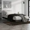 Image de vidaXL Cadre de lit sans matelas noir 90x200 cm bois d'ingénierie