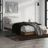 Image de vidaXL Cadre de lit sans matelas chêne fumé 90x190cm bois d'ingénierie