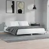 Image de vidaXL Cadre de lit sans matelas blanc brillant 160x200 cm
