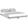 Image de vidaXL Bedframe bewerkt hout grijs sonoma eikenkleurig 140x200 cm