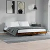 Image de vidaXL Cadre de lit sans matelas chêne fumé 120x200 cm bois ingénierie
