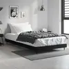 Image de vidaXL Cadre de lit sans matelas noir 90x200 cm bois d'ingénierie