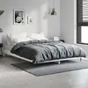 Image de vidaXL Cadre de lit sans matelas blanc 135x190 cm bois d'ingénierie