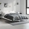 Image de vidaXL Cadre de lit sans matelas blanc 120x190 cm bois d'ingénierie