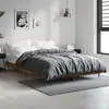 Image de vidaXL Cadre de lit sans matelas chêne fumé 120x190 cm bois ingénierie