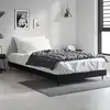 Image de vidaXL Cadre de lit sans matelas noir 90x190 cm bois ingénierie