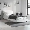 Image de vidaXL Cadre de lit sans matelas blanc 75x190 cm bois d'ingénierie