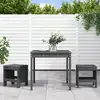 Image de vidaXL Ensemble de bistrot de jardin 3 pcs gris bois de pin massif