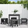 Image de vidaXL Ensemble à manger de jardin 5pcs gris bois massif de pin