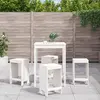 Image de vidaXL Ensemble de bar de jardin 5 pcs blanc bois massif de pin