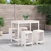 Image de vidaXL Ensemble de bar de jardin 5 pcs blanc bois massif de pin