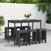 Image de vidaXL Ensemble de bar de jardin 7 pcs gris bois de pin massif