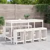 Image de vidaXL Ensemble de bar de jardin 9 pcs blanc bois de pin massif