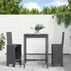 Image de vidaXL Ensemble de bar de jardin 3 pcs gris bois de pin massif