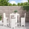 Image de vidaXL Ensemble de bar de jardin 5 pcs blanc bois massif de pin