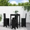 Image de vidaXL Ensemble de bar de jardin 5 pcs noir bois de pin massif