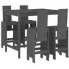 Image de vidaXL Ensemble de bar de jardin 5 pcs gris bois de pin massif