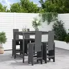 Image de vidaXL Ensemble de bar de jardin 5 pcs gris bois de pin massif