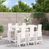 Image de vidaXL Ensemble de bar de jardin 7 pcs blanc bois de pin massif