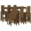Image de vidaXL Ensemble de bar de jardin 7 pcs marron miel bois de pin massif