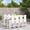 Image de vidaXL Ensemble de bar de jardin 9 pcs blanc bois de pin massif
