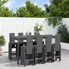 Image de vidaXL Ensemble de bar de jardin 9 pcs gris bois de pin massif