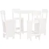 Image de vidaXL Ensemble de bar de jardin 5 pcs blanc bois massif de pin