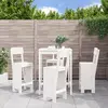 Image de vidaXL Ensemble de bar de jardin 5 pcs blanc bois massif de pin