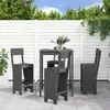 Image de vidaXL Ensemble de bar de jardin 5 pcs gris bois de pin massif