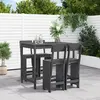 Image de vidaXL Ensemble de bar de jardin 5 pcs gris bois de pin massif