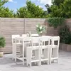 Image de vidaXL Ensemble de bar de jardin 7 pcs blanc bois de pin massif