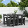 Image de vidaXL Ensemble de bar de jardin 9 pcs gris bois de pin massif