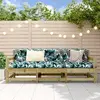 Image de vidaXL Salon de jardin 3 pcs bois de pin imprégné