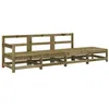 Image de vidaXL Salon de Jardin 4 pcs, Canapés avec Repose-pieds, Sièges avec Dossier et Accoudoir, Meubles de Terrasse Patio, Bois de Pin Imprégné