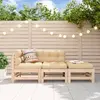 Image de vidaXL Salon de jardin 3 pcs bois massif de pin