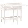 Image de vidaXL Jardinière de jardin avec plateau pliant blanc bois pin massif