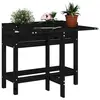 Image de vidaXL Jardinière de jardin avec dessus pliable noir bois pin massif