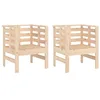 Image de vidaXL Chaises de jardin lot de 2 61,5x53x71 cm bois de pin massif
