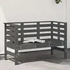 Image de vidaXL Banc de jardin gris 111,5x53x71 cm bois massif de pin