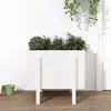 Image de vidaXL Jardinière blanc 62x50x57 cm bois massif de pin