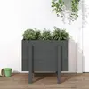 Image de vidaXL Jardinière gris 62x50x57 cm bois massif de pin