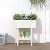 Image de vidaXL Jardinière blanc 62x30x69 cm bois massif de pin